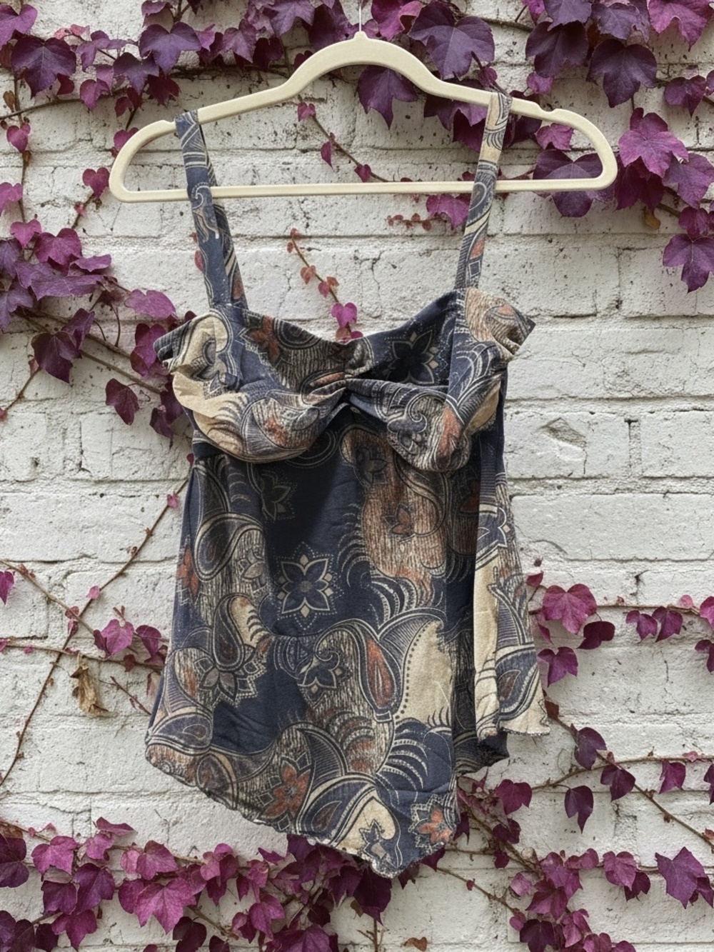 Y2k Handkerchief Hem Camisole - Black, Cream, Rust